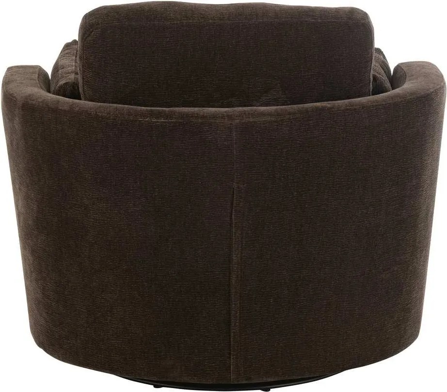Tmave hnedé kreslo Swivel - 100*109*89cm