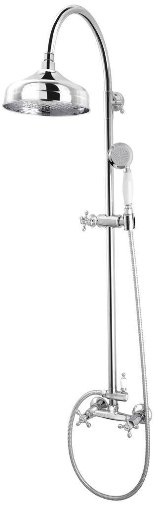 F-Design Lacrima, nástenná sprchová sada s dažďovou sprchou, chróm lesklý, FD1-LRA-7SET1-11