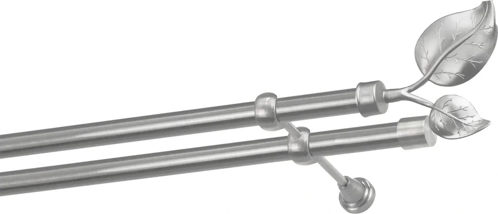 Garniže 25x25mm - dvojradové - LIST VEĽKÝ satin