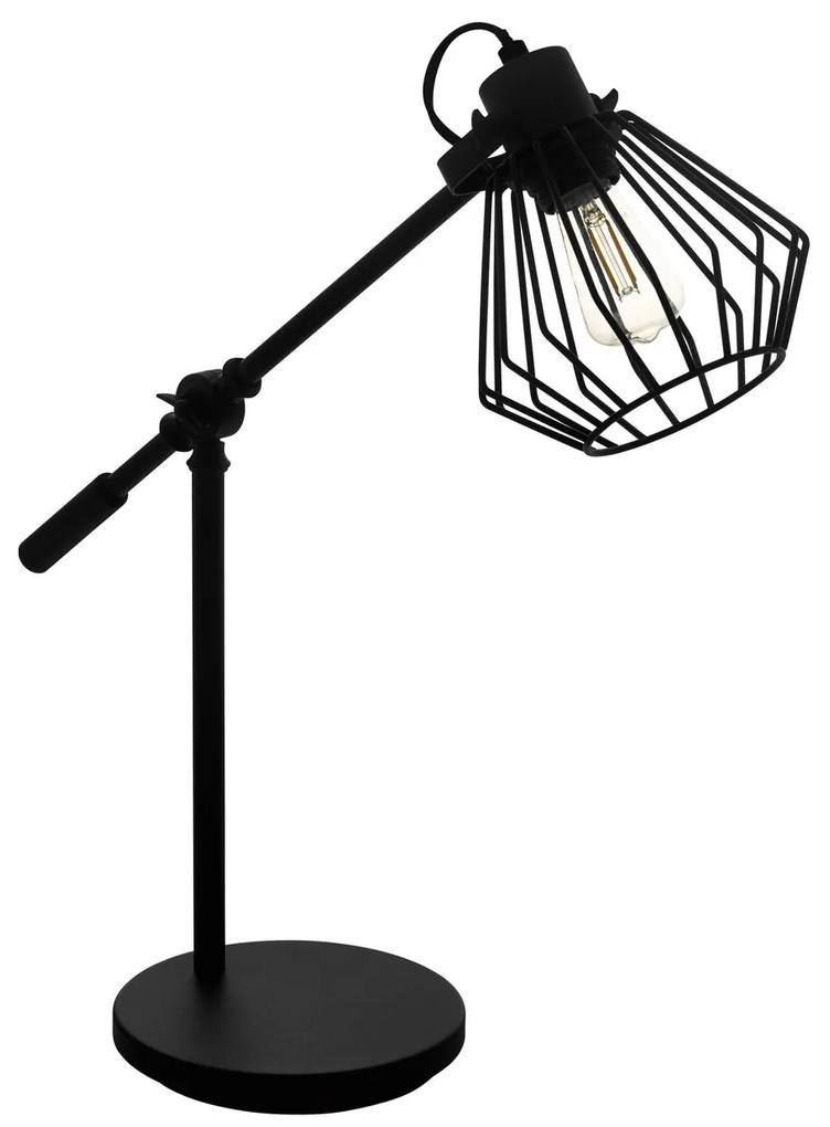 EGLO Stolová lampa TABILLANO 1, 1xE27, 40W, čierna