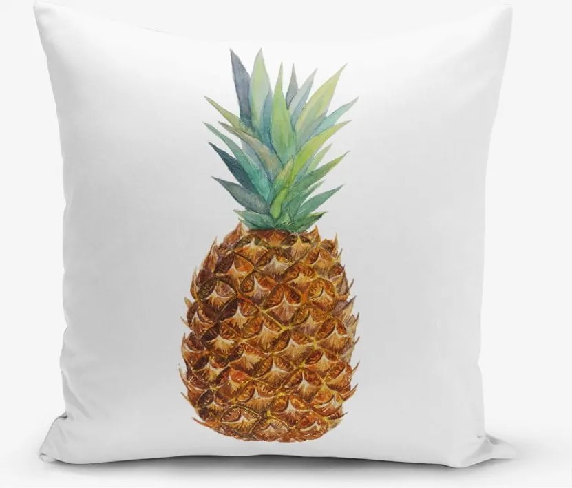 Obliečka na vankúš s prímesou bavlny s motívom ananasu Minimalist Cushion Covers Pine, 45 × 45 cm