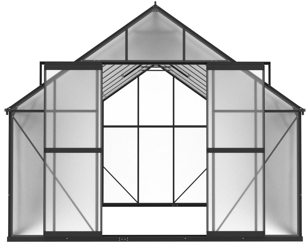 Skleník 245 x 304 x 606 cm, čierny