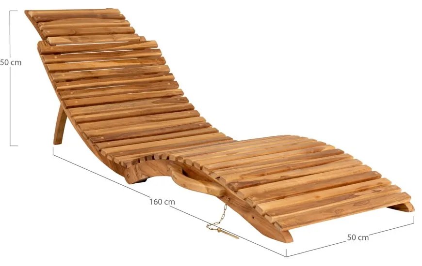 Záhradné ležadlo z tíkového dreva House Nordic Arrieta