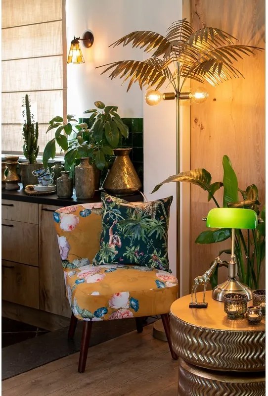 Stolná lampa so zeleným skleneným tienidlom Greenbank - 27 * 17 * 41 cm E27 / max 1 * 60W