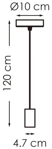 Luster na lanku SAGA 1xE27/40W/230V mosadz