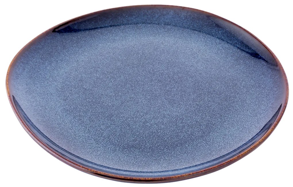 Altom Keramický plytký tanier Reactive Navy Blue25,5 cm