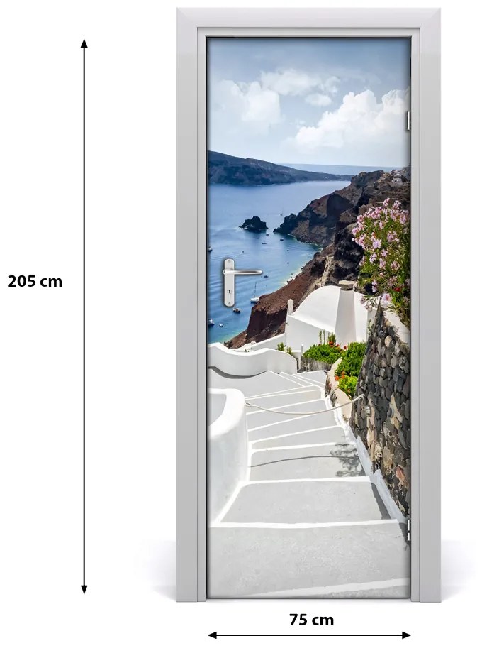 Fototapeta samolepiace na dvere Santorini Grécko 75x205 cm