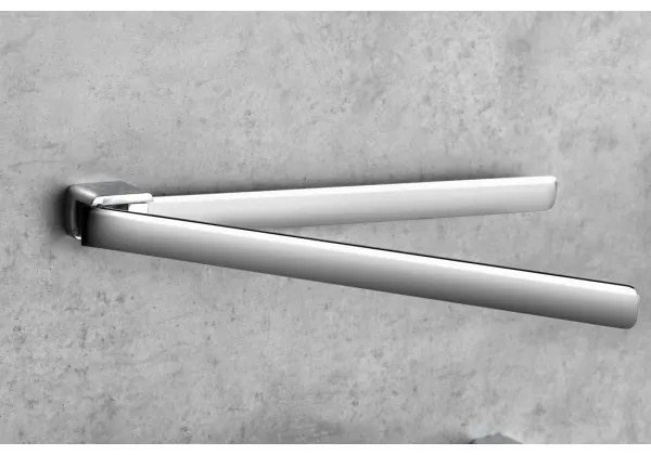 Gedy - Nástenný vešiak na uteráky otočný PIRENEI 36 cm lesklý chróm