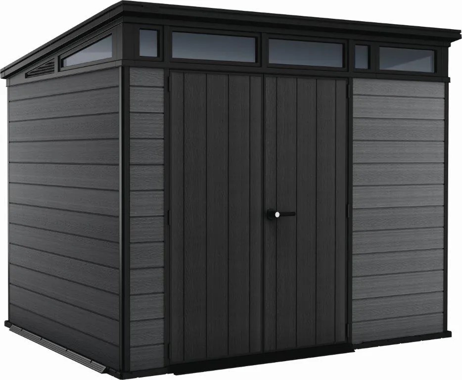 Záhradný domček Keter Cortina 9x7 grafitový, s podlahou