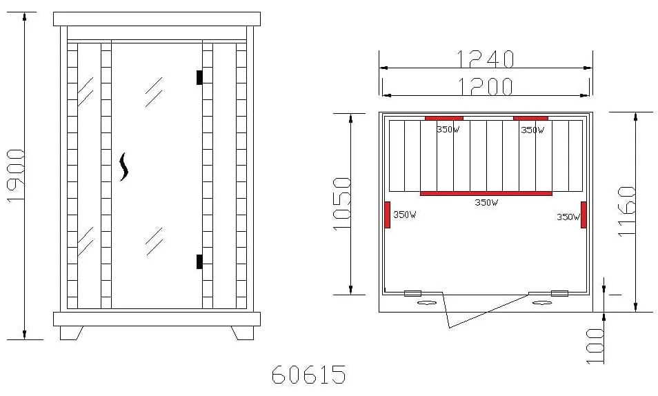 Sanotechnik - CARMEN Infračervená sauna pre 2 osoby 124 x 116 x 190 cm