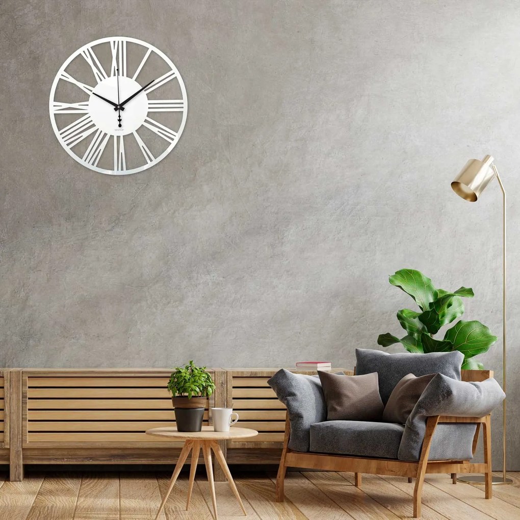 Nástenné hodiny z plexiskla - Sentop | X0108 | farebné: Zrkadlo SILVER Strieborné ručičky 20 cm 4233-111618 X0108