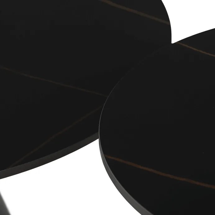 Autronic BONTEC Konferenčný stolík 70x70x40, 5cm, keramika, mramor, CT-F4118 BK Farba: Čierna