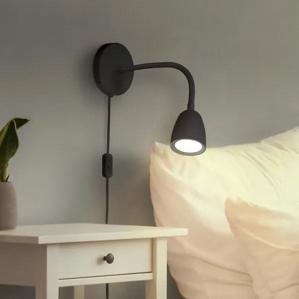 Solight WO54-B - LED Stmievateľná nástenná lampička LED/4W/230V čierna