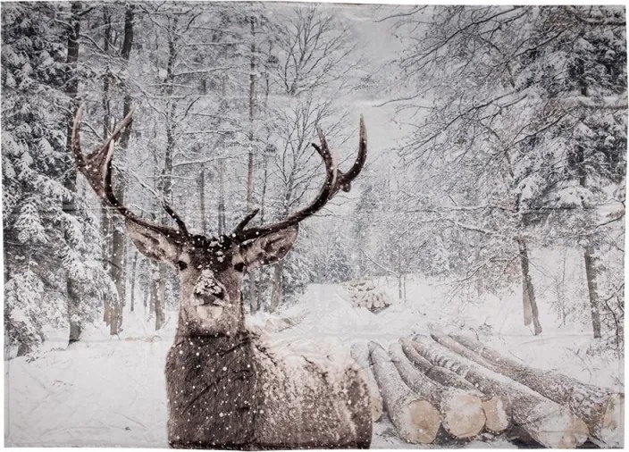 Zimný plyšový pléd s jeleňom Deer - 130*170 cm