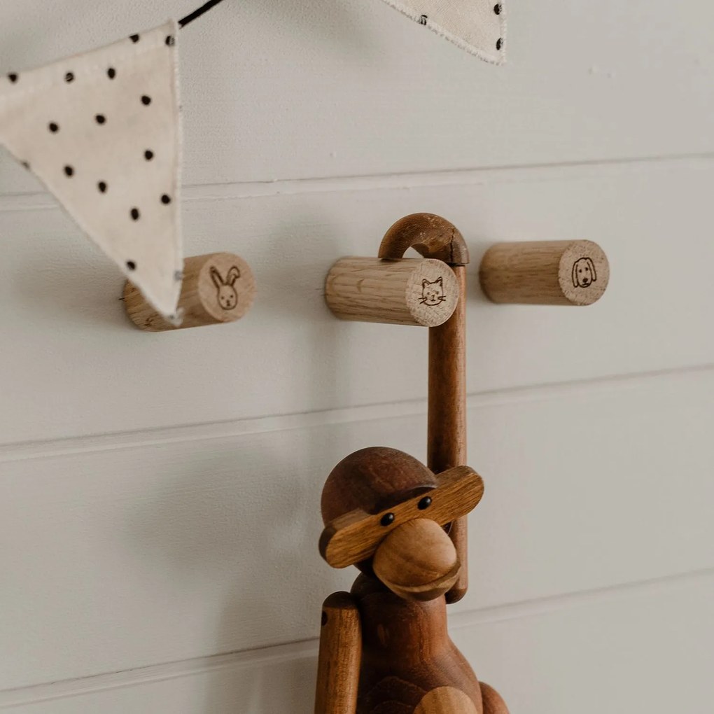 Eulenschnitt Drevené háčiky Oak Wood Animals – set 3 ks
