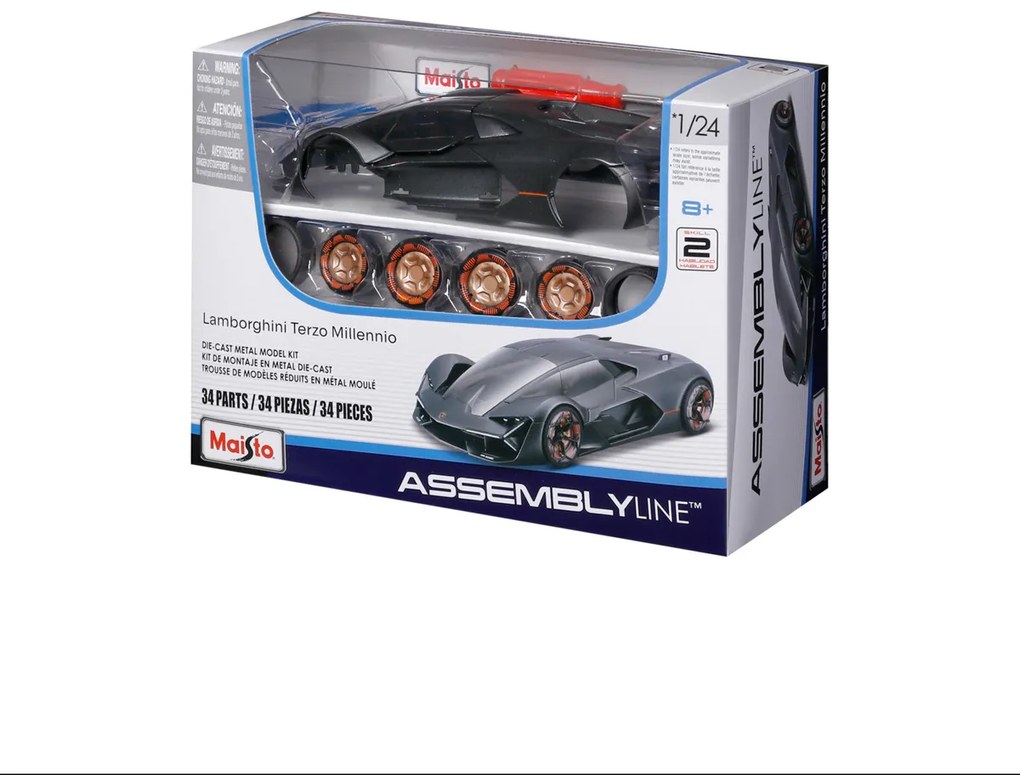 Maisto – Stavebnica – Lamborghini Terzo Millennio, metal sivá, 1:24