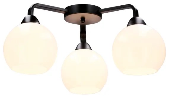 Prisadený luster CALDERA 3xE27/60W/230V čierna