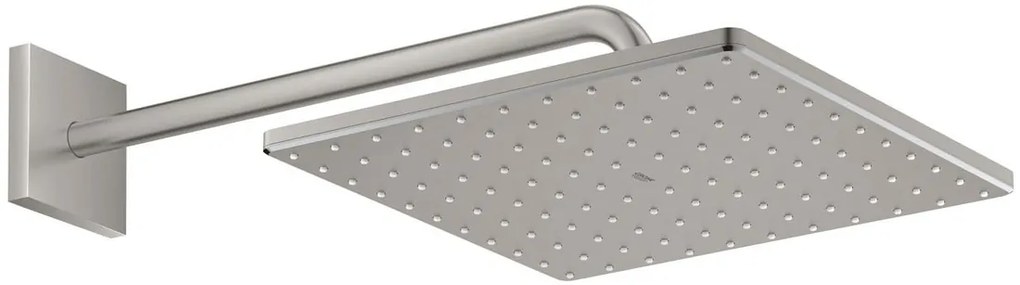 Hlavová sprcha Grohe RAINSHOWER Cube na stenu vrátane sprchového ramená supersteel 26564DC0