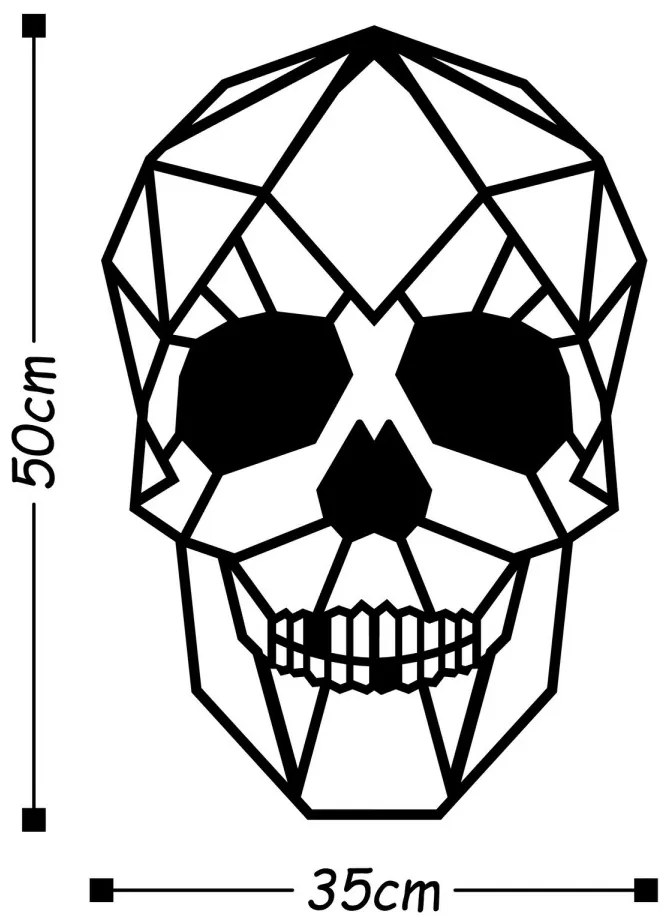 Nástenná dekorácia Lebka čierna
