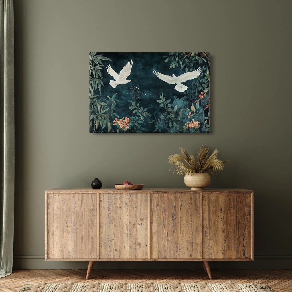Obraz - Dve holubice (90x60 cm)