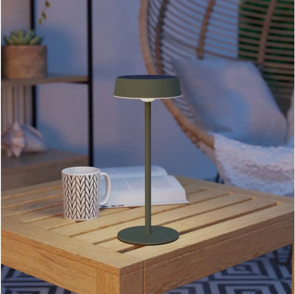 Eglo 75878-LED Solárne dobíjateľná stolová lampa SIMERI LED/3W/5V 1800mAh IP44 zelená