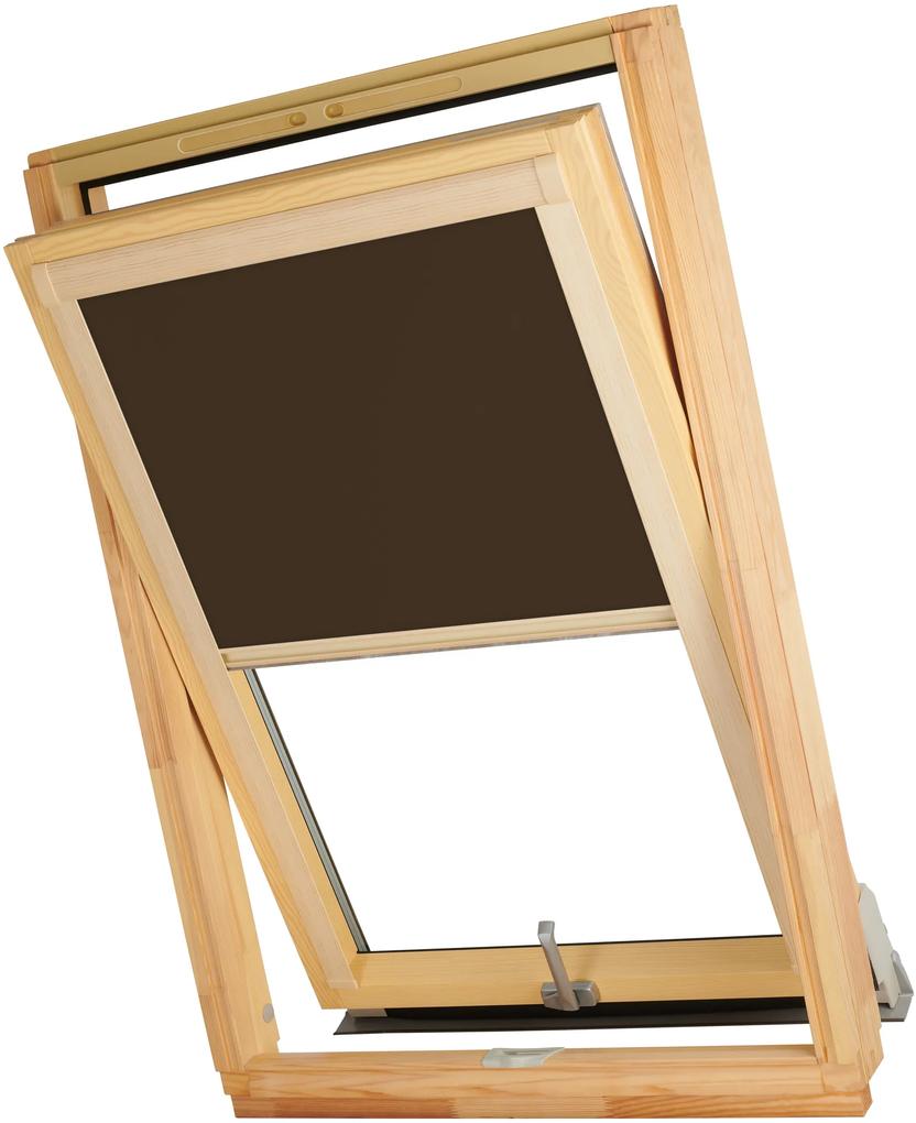Dekodum Termoizolačná roleta na strešné okno typu FAKRO 66x118 Farba látky: Black Silver, Farba profilu: Strieborná