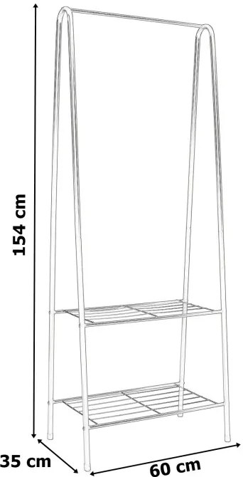 Stojanový vešiak OLIVER biely