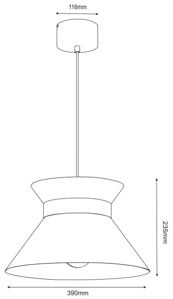 Luster na lanku NORGE 1xE27/15W/230V čierna/zlatá