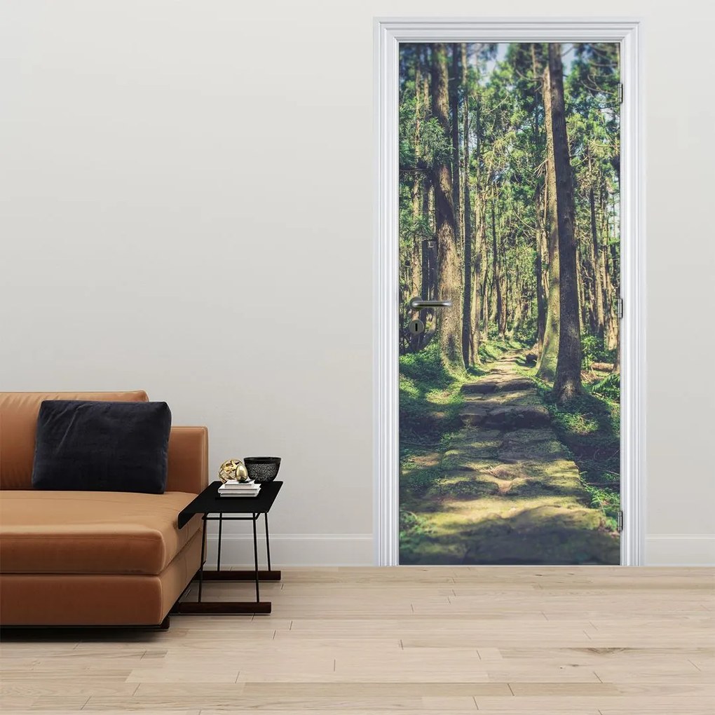 Fototapeta na dvere - Cesta medzi stromami (95x205cm)