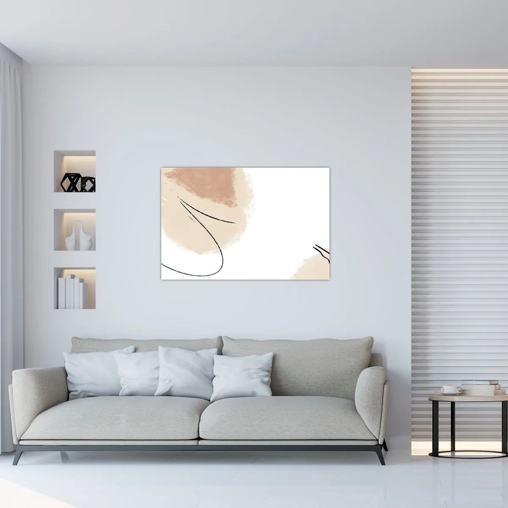 Obraz - Biela abstrakcia (90x60 cm)