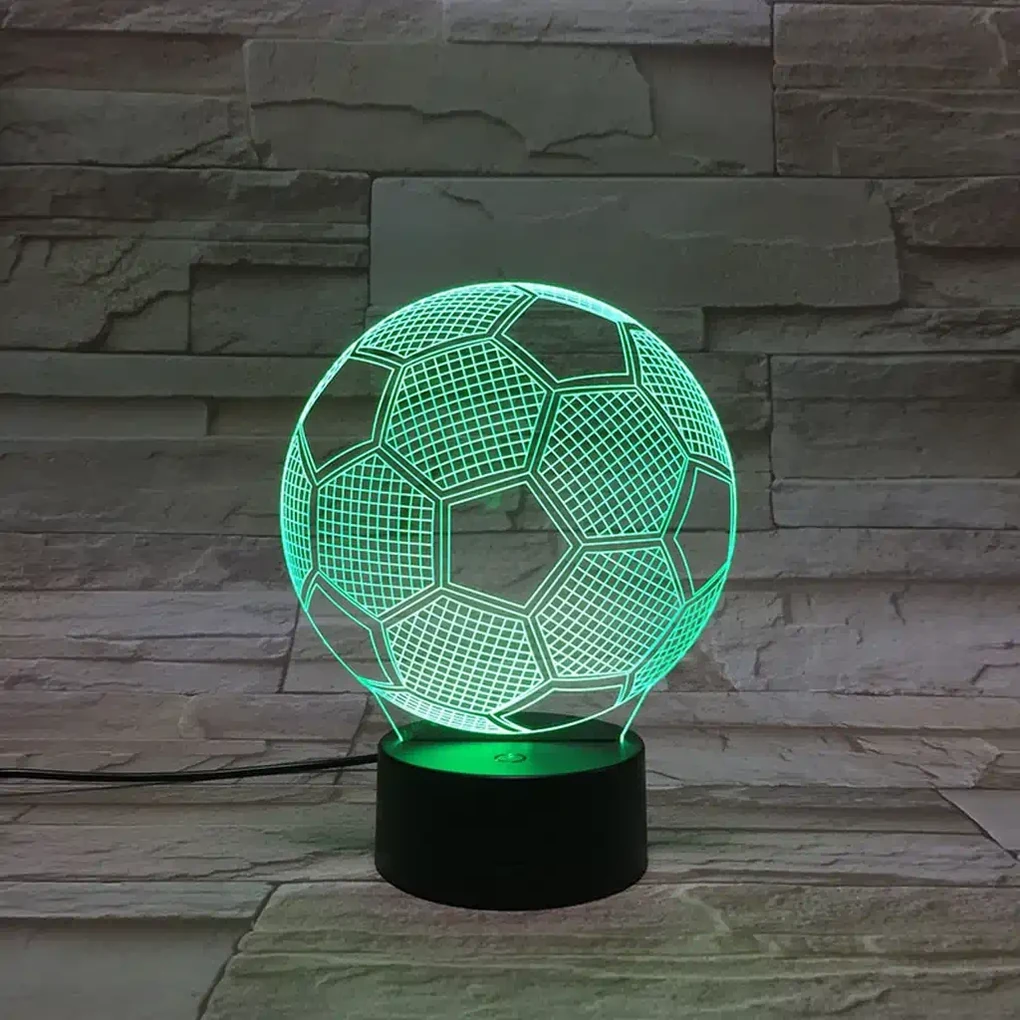 3Dmix 3DL-DRGB041 – 3D LED nočná lampa - Futbalová lopta (Dual RGB)