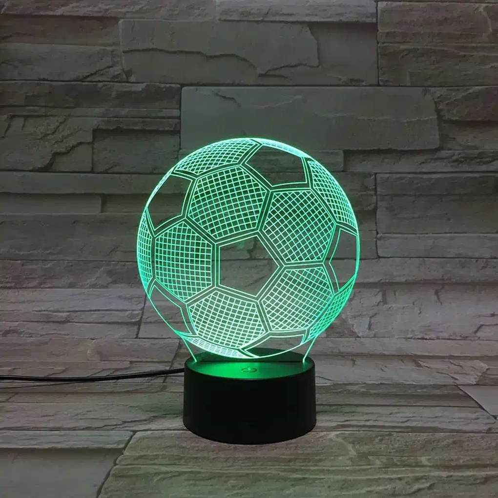 3Dmix 3DL-SL041 – 3D LED nočná lampa - Futbalová lopta (Solar)