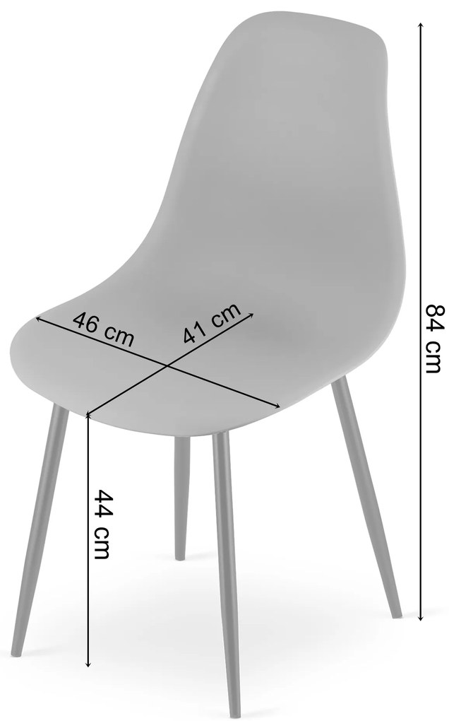 AKCIA Svetlosivá stolička OSAKA s čiernymi nohami II. akosť