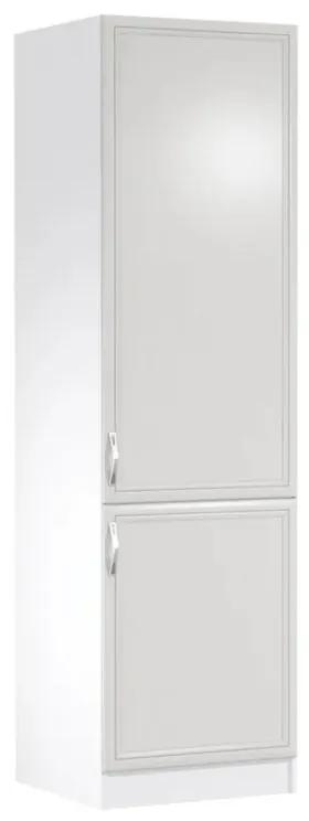 Kondela Skrinka na vstavanú chladničku D60ZL, pravá, biela/sosna Andersen, SICILIA