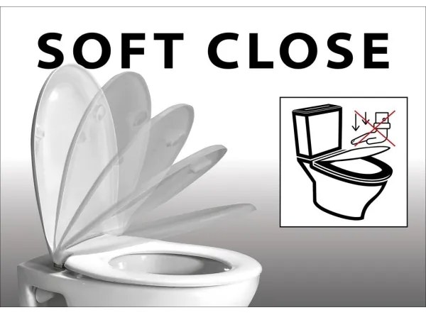Sapho - Záchodová doska SoftClose EDITA biela