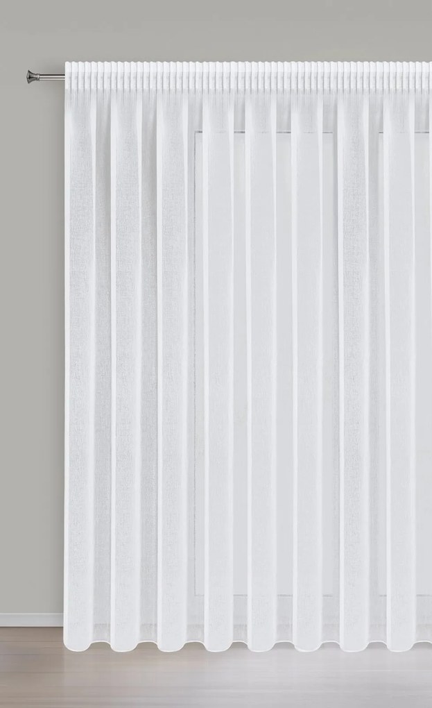 ZÁCLONA NA PÁSKE ELPIDIA 350X250 CM BIELA