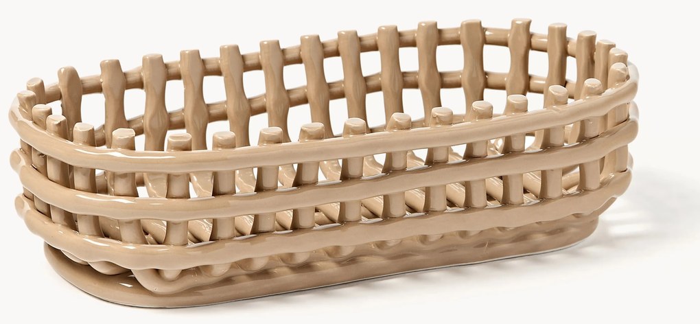 Ručne vyrobený keramický úložný kôš Nalan