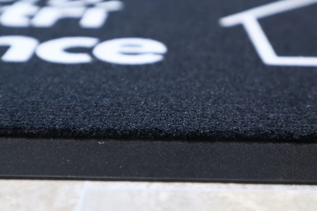 Rohožka Tento dom patrí banke 40x60 cm, 40x60, čierna, Mercury Flooring