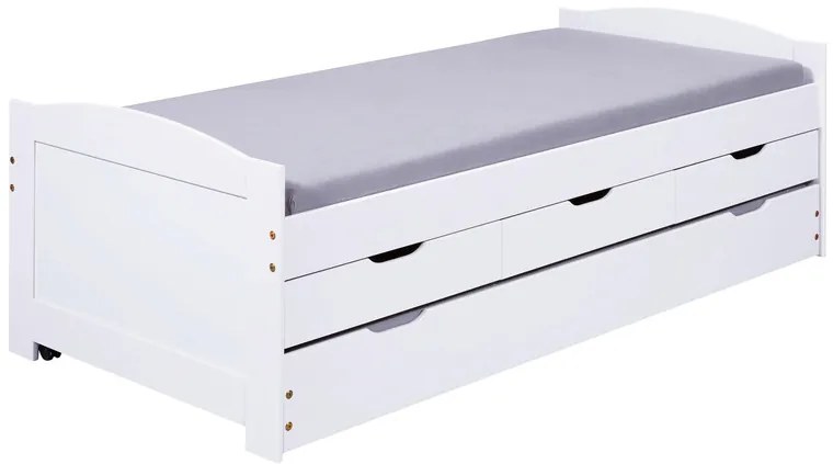 Inter Link Funkčná posteľ s 3 zásuvkami (Ulli – biela) (100161881)