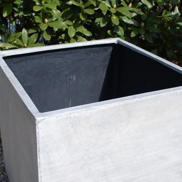 Kvetináč BLOCK, sklolaminát, 60x60x60 cm, betón design