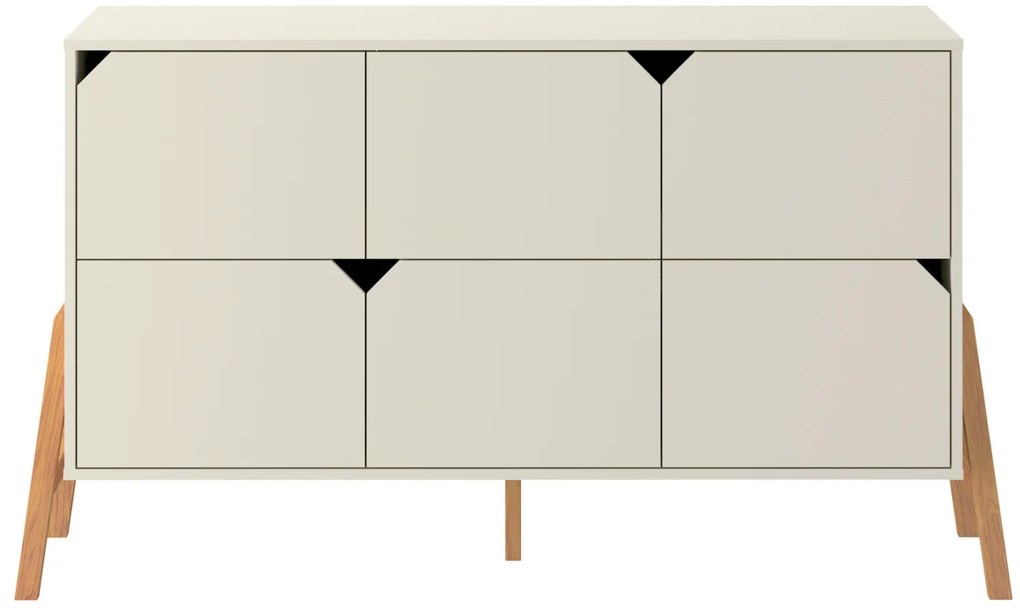 Bellamy Moderná komoda Lotta - 6 zásuviek (béžová)