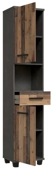 Kúpeľňová skrinka VENOM antracit/hnedá