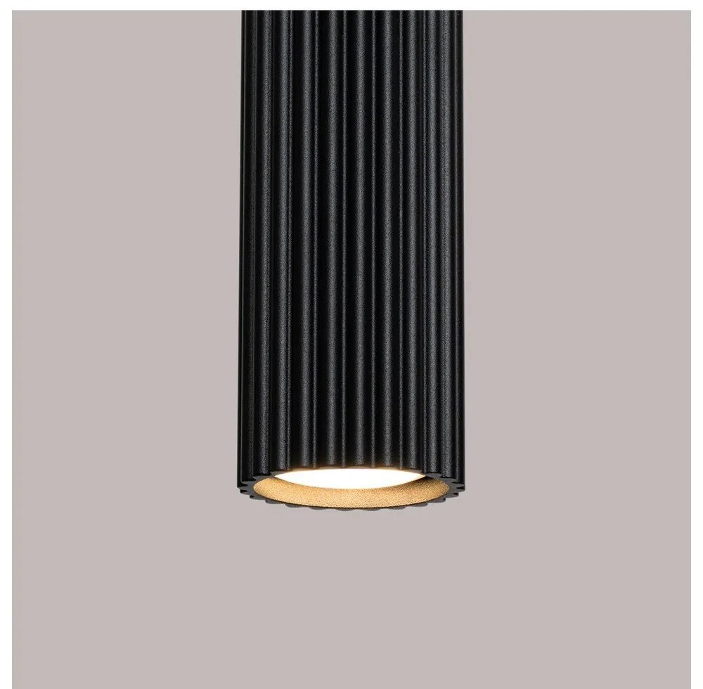 Čierne závesné svietidlo Gleam – Sollux