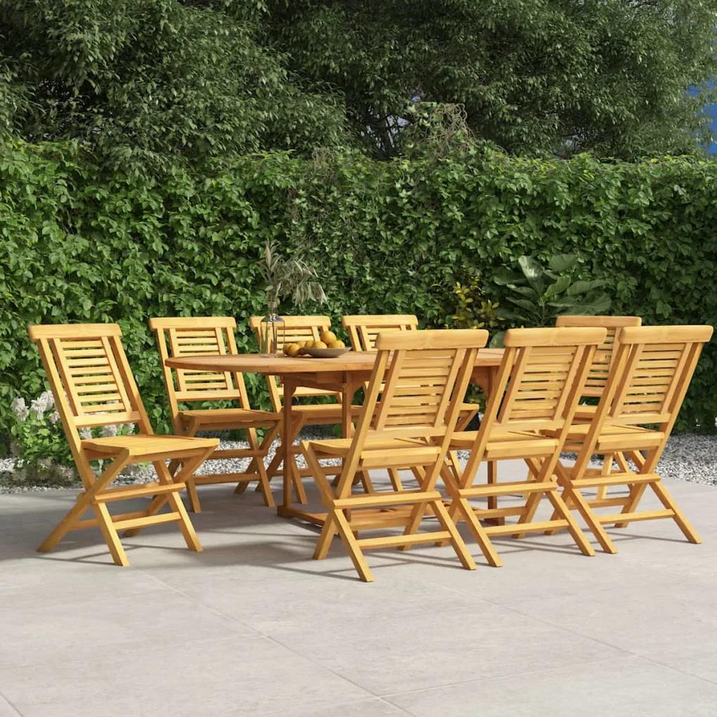 Skladacie záhradné stoličky 8 ks 47x63x90 tíkový masív 3155048