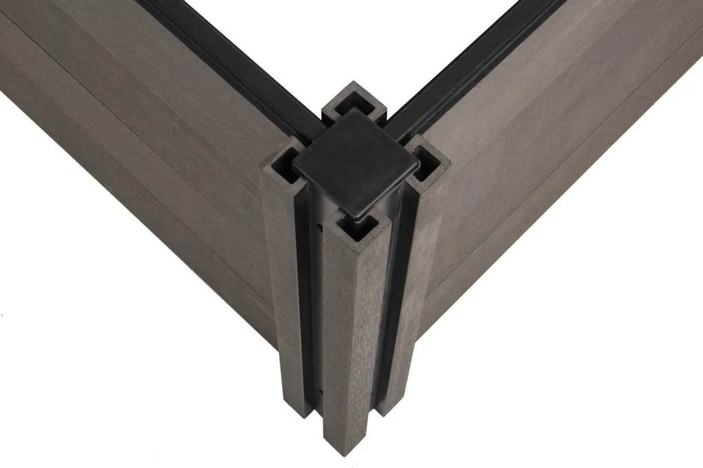 Vyvýšený záhon G21 Crop 143 x 68 x 80, WPC, eben, 80 cm