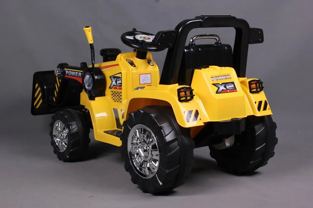 Detské elektrické autíčko BestBerg BBCC-40Y - nakladač / od 3 rokov / nosnosť 30 kg / žltá
