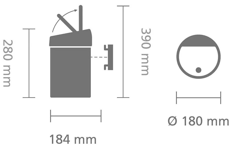 Brabantia Kôš Touch Bin 3L Lesklá oceľ