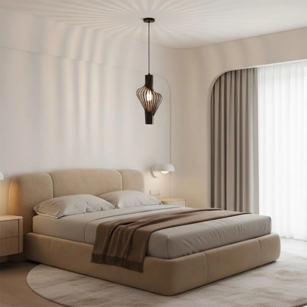 Toolight - Stropné svietidlo 1xE27 APP484-1CP, čierna, OSW-00596