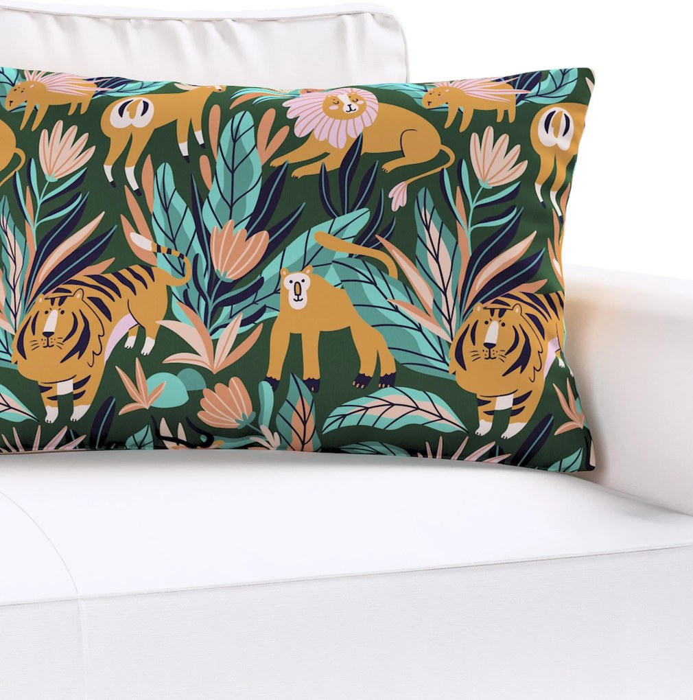 Karin - jednoduchá obliečka, 60x40cm farba produktu oranžová látka vzorované