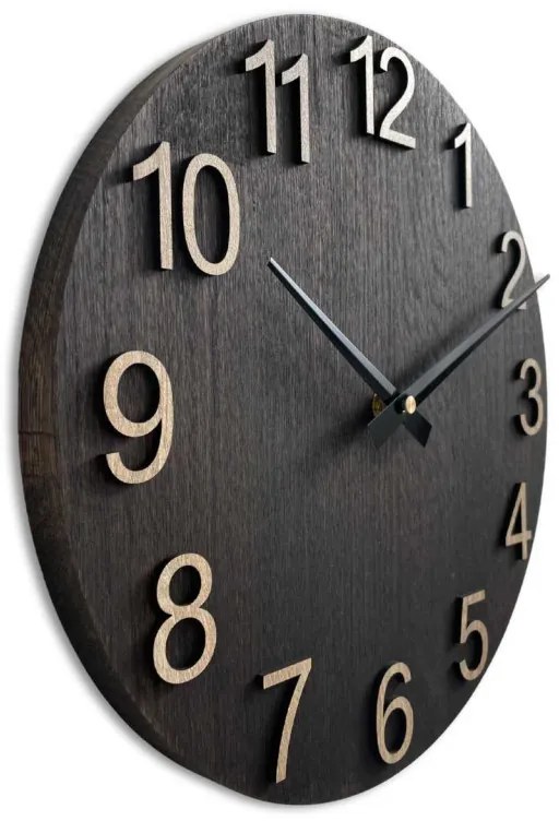 Dizajnové nástenné hodiny z masívneho dreva I SENTOP MAS017-3169-hands/black